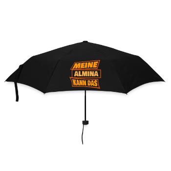 Geschenk für Almina - Regenschirm (klein) - Schwarz - Vorne