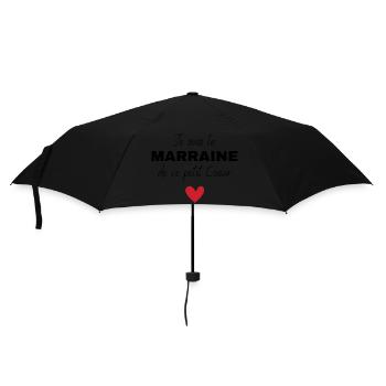 Je suis la Marraine de ce petit cœur - Parapluie standard - noir - Devant