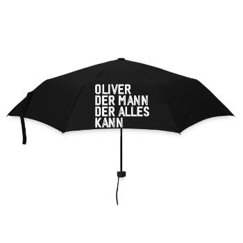 Oliver L’homme qui sait tout Prénom Oliver - Parapluie standard - noir - Devant