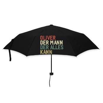 Oliver L’homme qui sait tout Prénom Oliver - Parapluie standard - noir - Devant