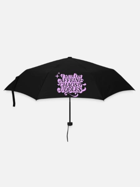 Caffeine Chaos Cuddles – Power Mode On - Regenschirm (klein) - Schwarz