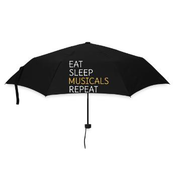 Eat Sleep Musicals Wiederholen Sie Musicaltheater - Regenschirm (klein) - Schwarz - Vorne