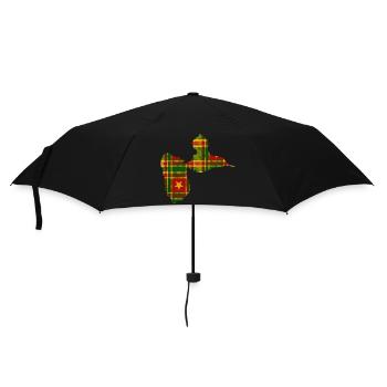 Guadeloupe - Regenschirm (klein) - Schwarz - Vorne