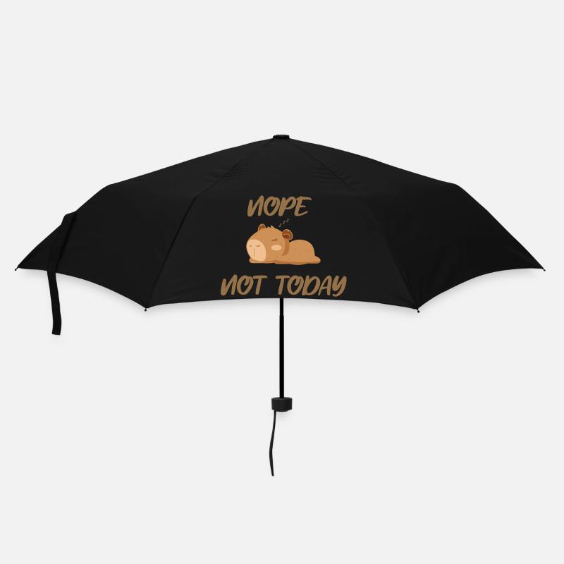 Nope not today capybara - Regenschirm (klein) - Schwarz