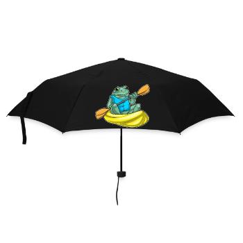 Frosch kleines Boot - Regenschirm (klein) - Schwarz - Vorne