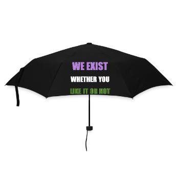 Nous existons - Genderqueer Flag - Parapluie standard - noir - Devant
