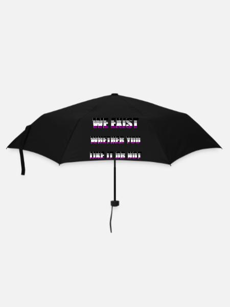 We Exist - Asexual Flag - Umbrella (small) - black