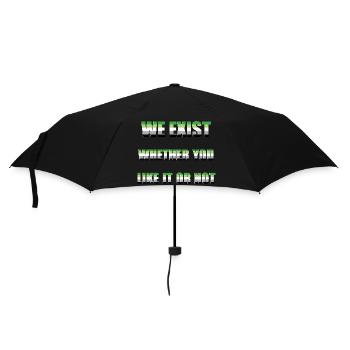 We Exist - Aromantic Flag - Regenschirm (klein) - Schwarz - Vorne