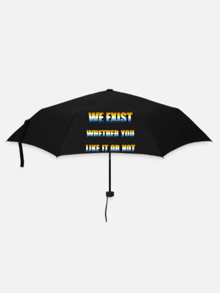 Wir existieren - AroAce Flag - Regenschirm (klein) - Schwarz