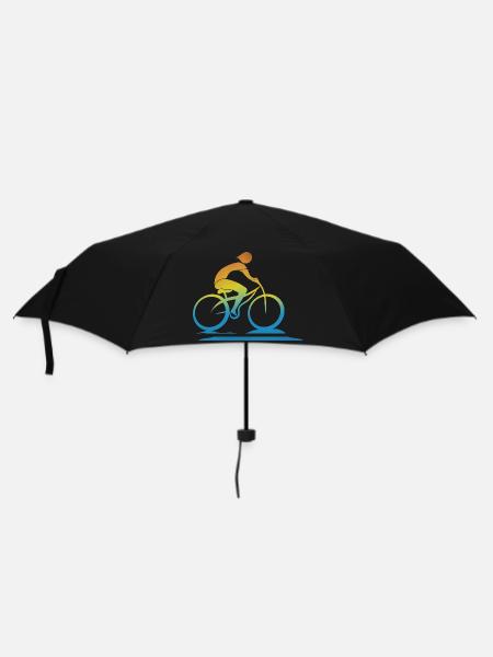 Radfahrer - Regenschirm (klein) - Schwarz