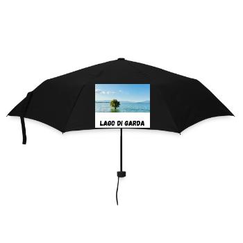Lago di Garda design with tree in the water - Umbrella (small) - black - Front