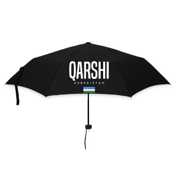 Qarshi Usbekistan - Regenschirm (klein) - Schwarz - Vorne