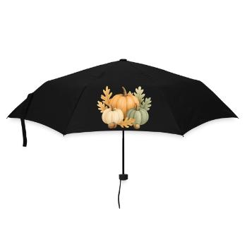 Pumpkins, oak leaves &amp; acorns - Umbrella (small) - black - Front