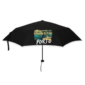 D. Luis Porto Bridge Colorful Douro Illustration - Umbrella (small) - black - Front