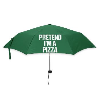Faire semblant d’être une pizza Costume d’Halloween paresseux drôle - Parapluie standard - vert bouteille - Devant