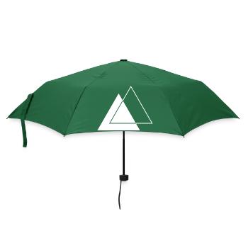 Geometric Traiangles design - Umbrella (small) - bottlegreen - Front