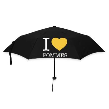 I love fries - Umbrella (small) - black - Front