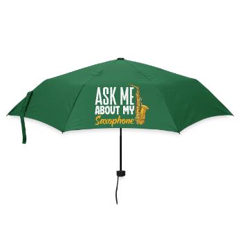 Jazz Ask Me About My Saxophone Lustiger - Parapluie standard - vert bouteille - Devant
