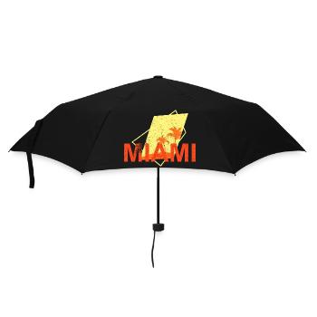 Miami Palm Trees Neon - Umbrella (small) - black - Front