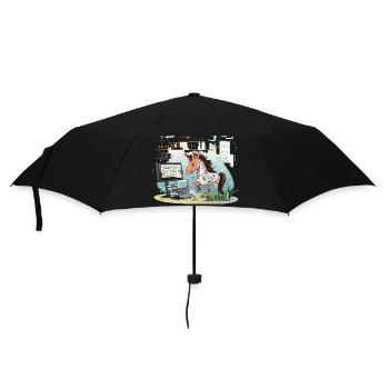 Digital Graffiti Pony - Umbrella (small) - black - Front