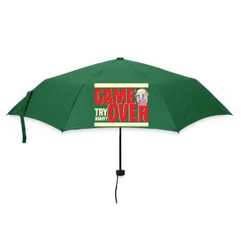Game Over Retro Humor Noch Mal? - Regenschirm (klein) - Flaschengrün - Vorne