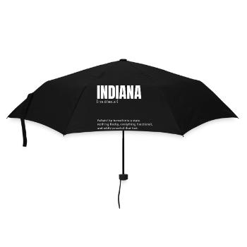 Indiana State Pride Retro-Logo - Regenschirm (klein) - Schwarz - Vorne