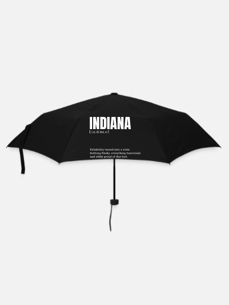 Indiana State Pride Retro-Logo - Regenschirm (klein) - Schwarz