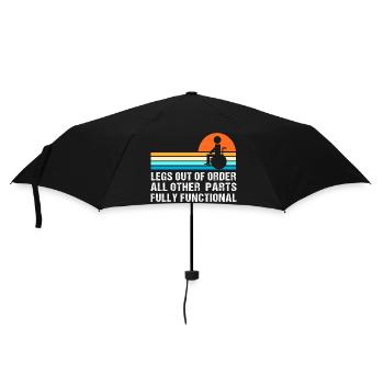 Rollstuhl - Regenschirm (klein) - Schwarz - Vorne