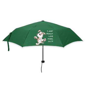 Le chien adore dire dessiner un chien drôle - Parapluie standard - vert bouteille - Devant