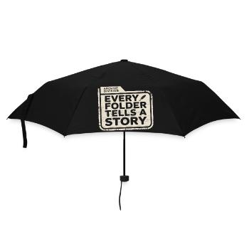 Every Folder Tells a Story - Umbrella (small) - black - Front