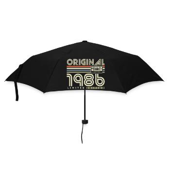 1986 Vintage 40th Birthday Vintage Gift Retro - Umbrella (small) - black - Front