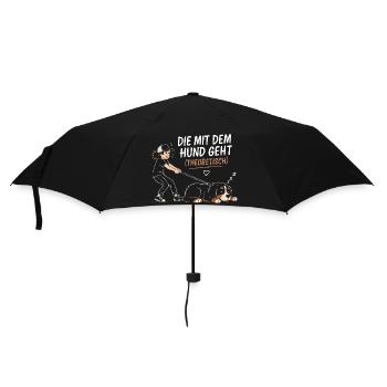 Berner Sennenhund Spruch Hundehalterin Humor - Regenschirm (klein) - Schwarz - Vorne