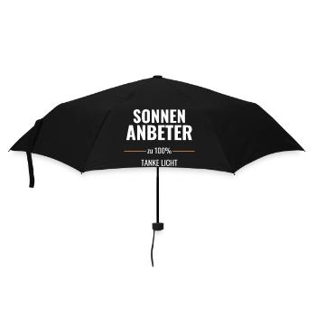 Sonnenanbeter zu 100% Tanke Licht - Regenschirm (klein) - Schwarz - Vorne