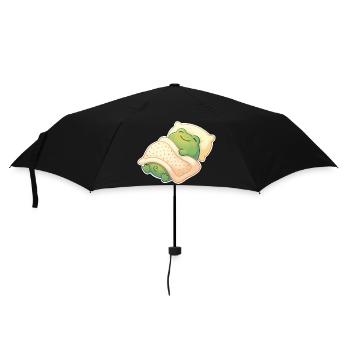 Frosch Schlafen - Regenschirm (klein) - Schwarz - Vorne