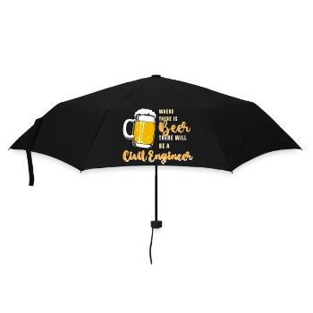 Ingénieur civil sur chantier de construction - Parapluie standard - noir - Devant