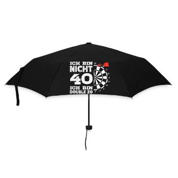 Lustige Darts Sprüche Darts Geschenke - Regenschirm (klein) - Schwarz - Vorne