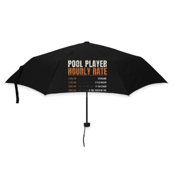 Pool Player Hourly Rate - Umbrella (small) - black - Front