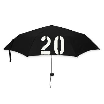 20_zahl- - Regenschirm (klein) - Schwarz - Vorne