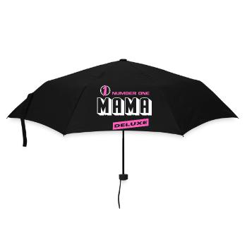 Mama Number One Deluxe Beste Familie Beste Mama - Regenschirm (klein) - Schwarz - Vorne