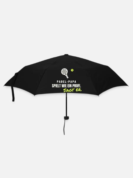 Padel Papa Geschenk: Spielt wie ein Profi - Regenschirm (klein) - Schwarz