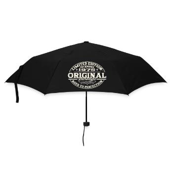 Original Dezember 1975 47. Geburtstag Geschenk - Regenschirm (klein) - Schwarz - Vorne