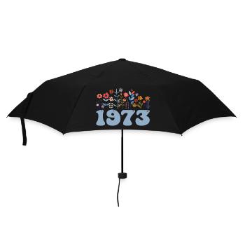 1973 Floral Pattern 1973 Floral Theme Flowers 1973 - Umbrella (small) - black - Front