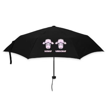 Scharfes Schaf (Unschärfe-Edition) - Regenschirm (klein) - Schwarz - Vorne