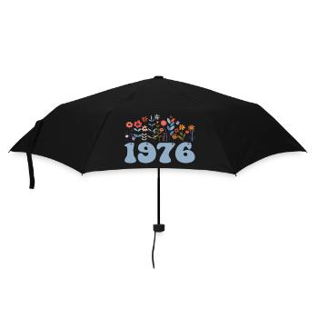 1976 Floral Pattern 1976 Floral Theme Floral 1976 - Umbrella (small) - black - Front