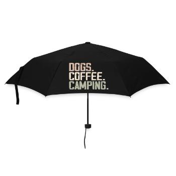 Dogs Coffee Camping Funny Campers - Parapluie standard - noir - Devant