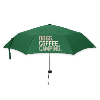 Dogs Coffee Camping Funny Campers - Parapluie standard - vert bouteille - Devant