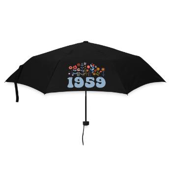 1959 Floral Pattern 1959 Floral Theme Flowers 1959 - Umbrella (small) - black - Front