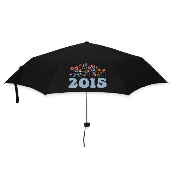 2015 Floral Pattern 2015 Floral Theme Flowers 2015 - Umbrella (small) - black - Front