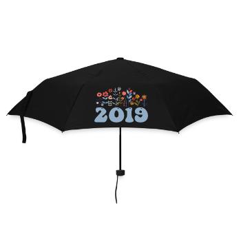 2019 floral pattern 2019 flower theme flowers 2019 - Umbrella (small) - black - Front