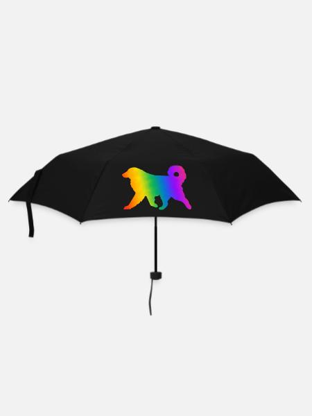 Pyrenäen-Sennenhund, vollständig anpassbar nach Wunsch - Regenschirm (klein) - Schwarz